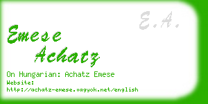 emese achatz business card